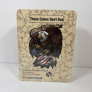 PUZZLES UP Premium Wooden Jigsaw Puzzle Wooden Box USA Eagle Large/A3 New Sealed
